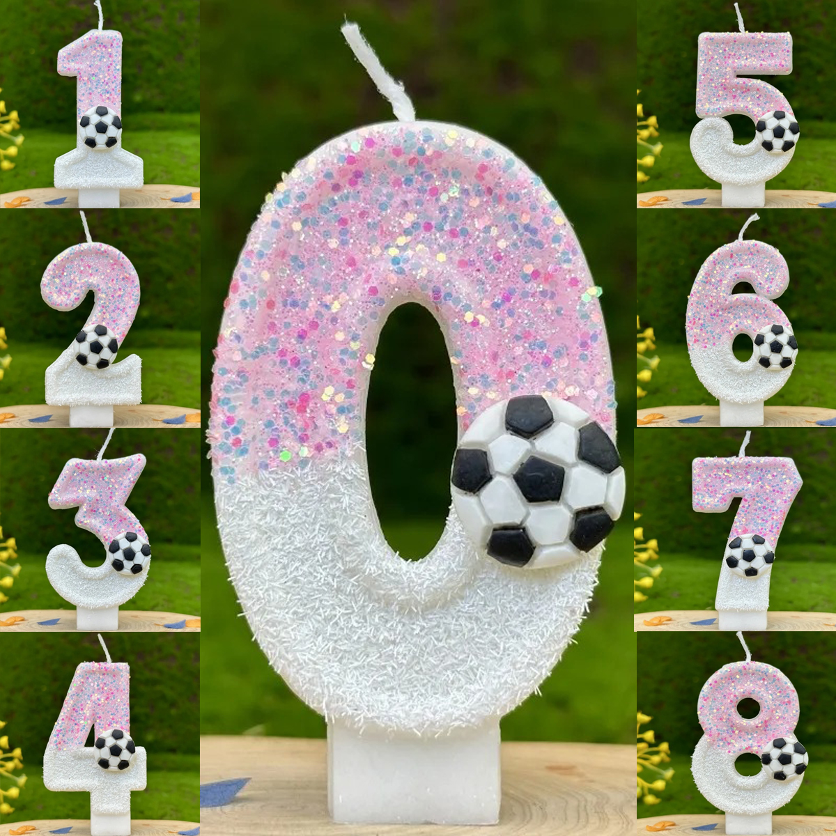 Candle Supplies Usa - Pink White Sequins Sports Football Digital