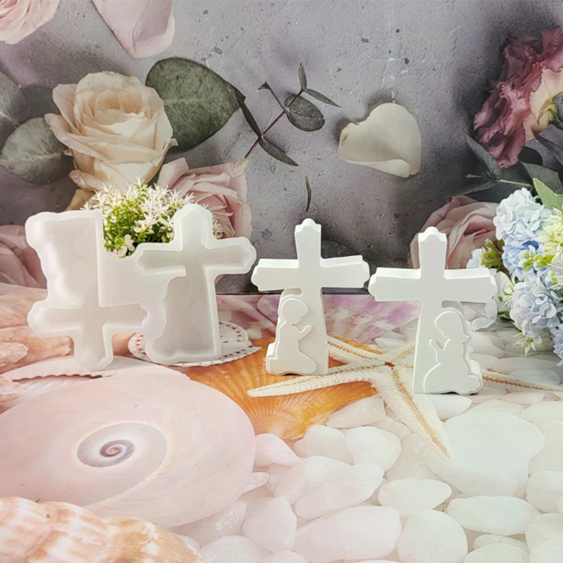 Cross Little Boy And Girl Pray - Candle Quotes 评论和价格