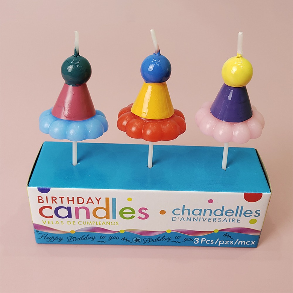 3PCS Party Hat Birthday Candle - Candle Supplies Usa 评论和价格