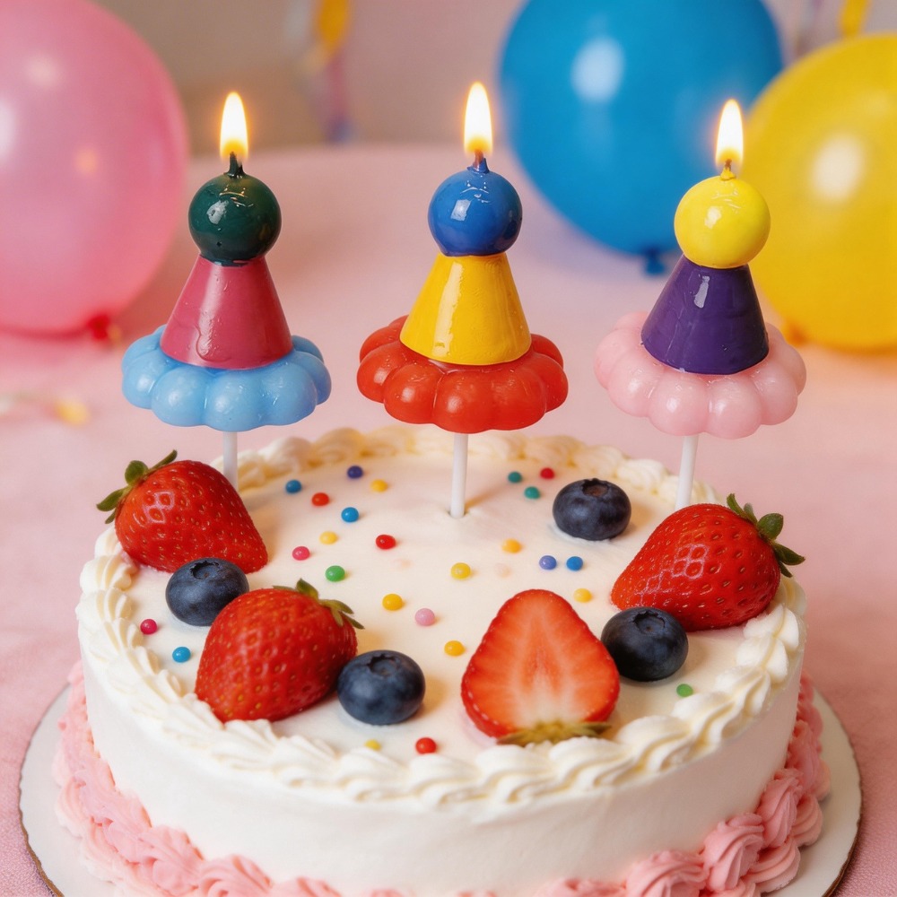 3PCS Party Hat Birthday Candle - Candle Supplies Usa 评论和价格