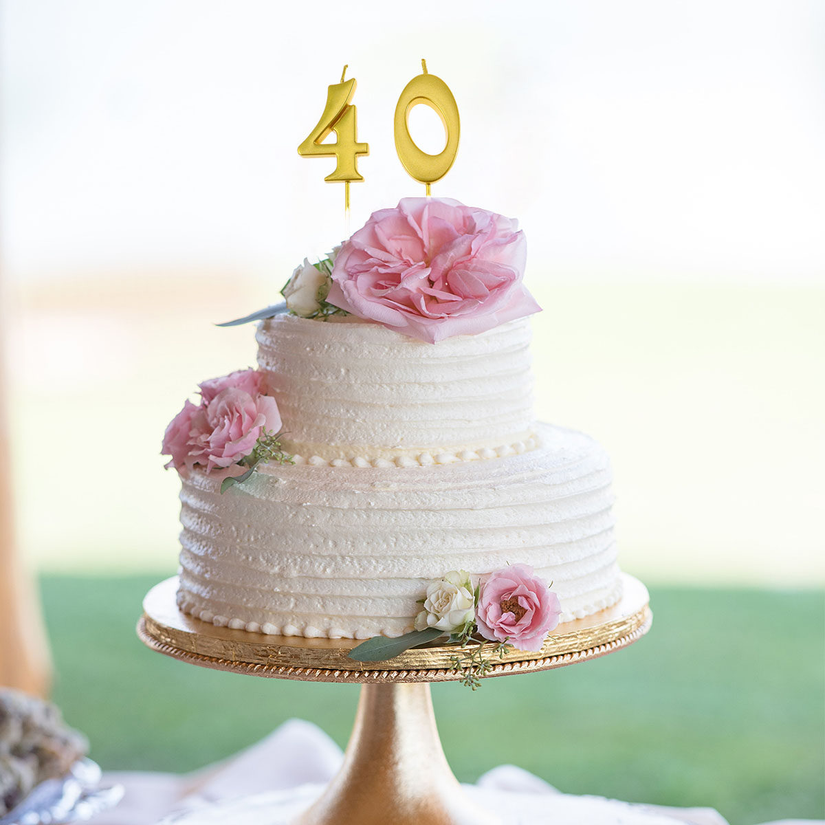 2Pcs Birthday Number 40 Golden - Candle Supplies Usa 评论和价格