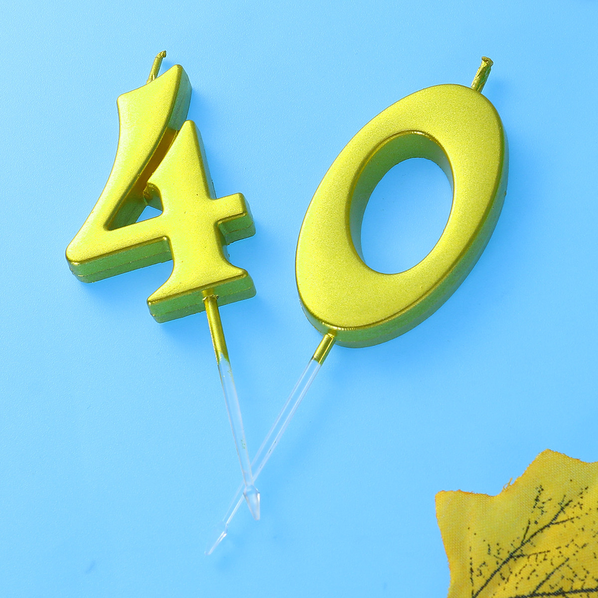 2Pcs Birthday Number 40 Golden - Candle Supplies Usa 评论和价格