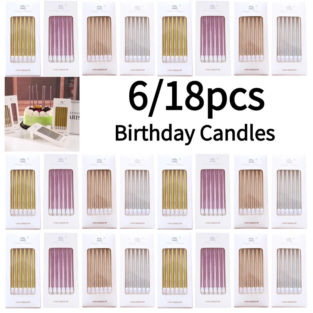 6/18pcs Metal Gold Silver Birt - Candle Supplies Usa 评论和价格