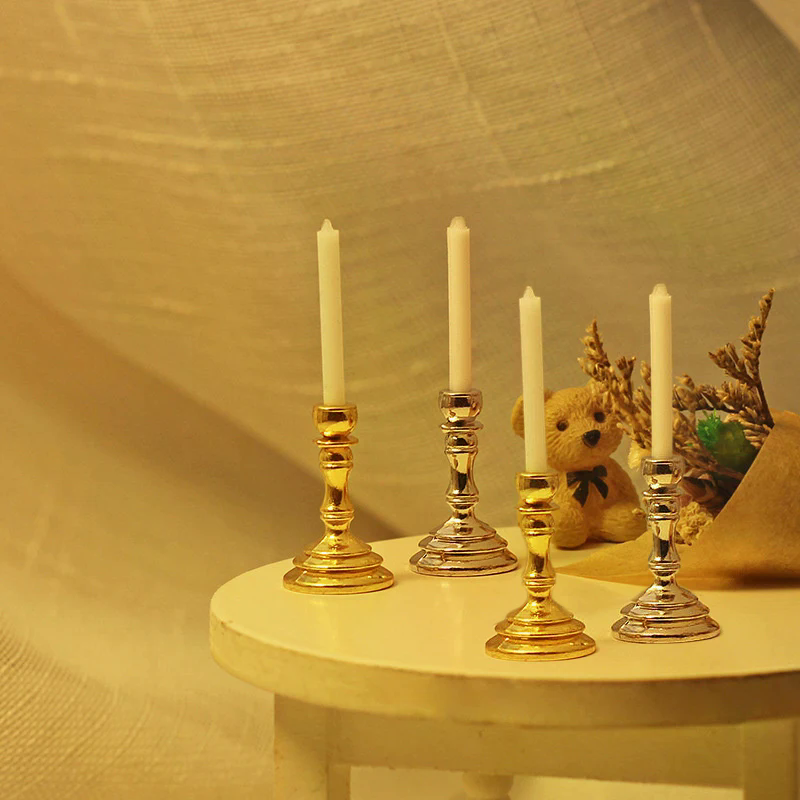 New 1Pair 1:12 Dollhouse Minia - Candle Quotes 评论和价格