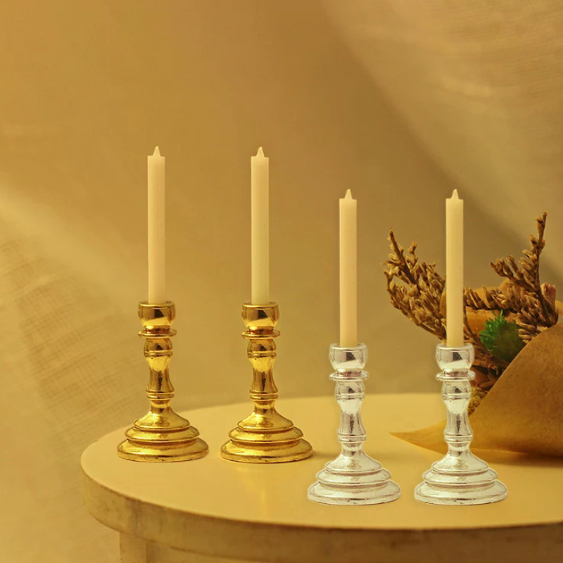 New 1Pair 1:12 Dollhouse Minia - Candle Quotes 评论和价格