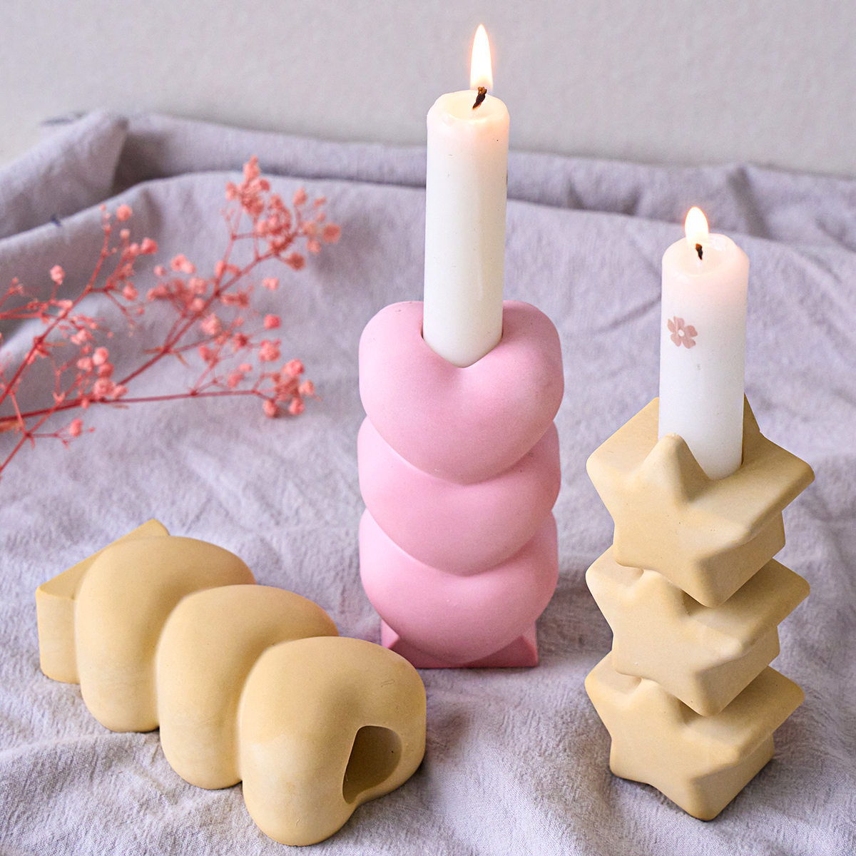 Three Connected Star Heart Can - Candle Quotes 评论和价格