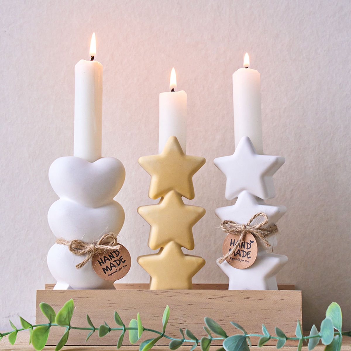 Three Connected Star Heart Can - Candle Quotes 评论和价格
