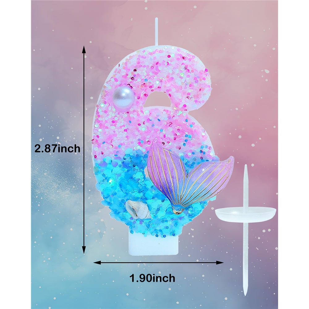 Mermaid Themed Birthday Candle - Candle Supplies Usa 评论和价格