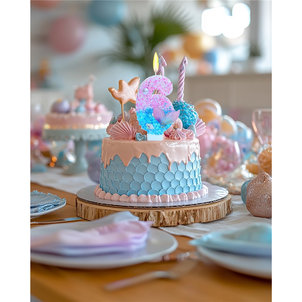 Mermaid Themed Birthday Candle - Candle Supplies Usa 评论和价格